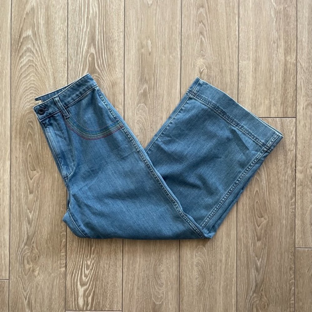 MADEWELL | Emmett Wide Leg Crop Jeans Rainbow Stitched Edition - Picture 13 of 13